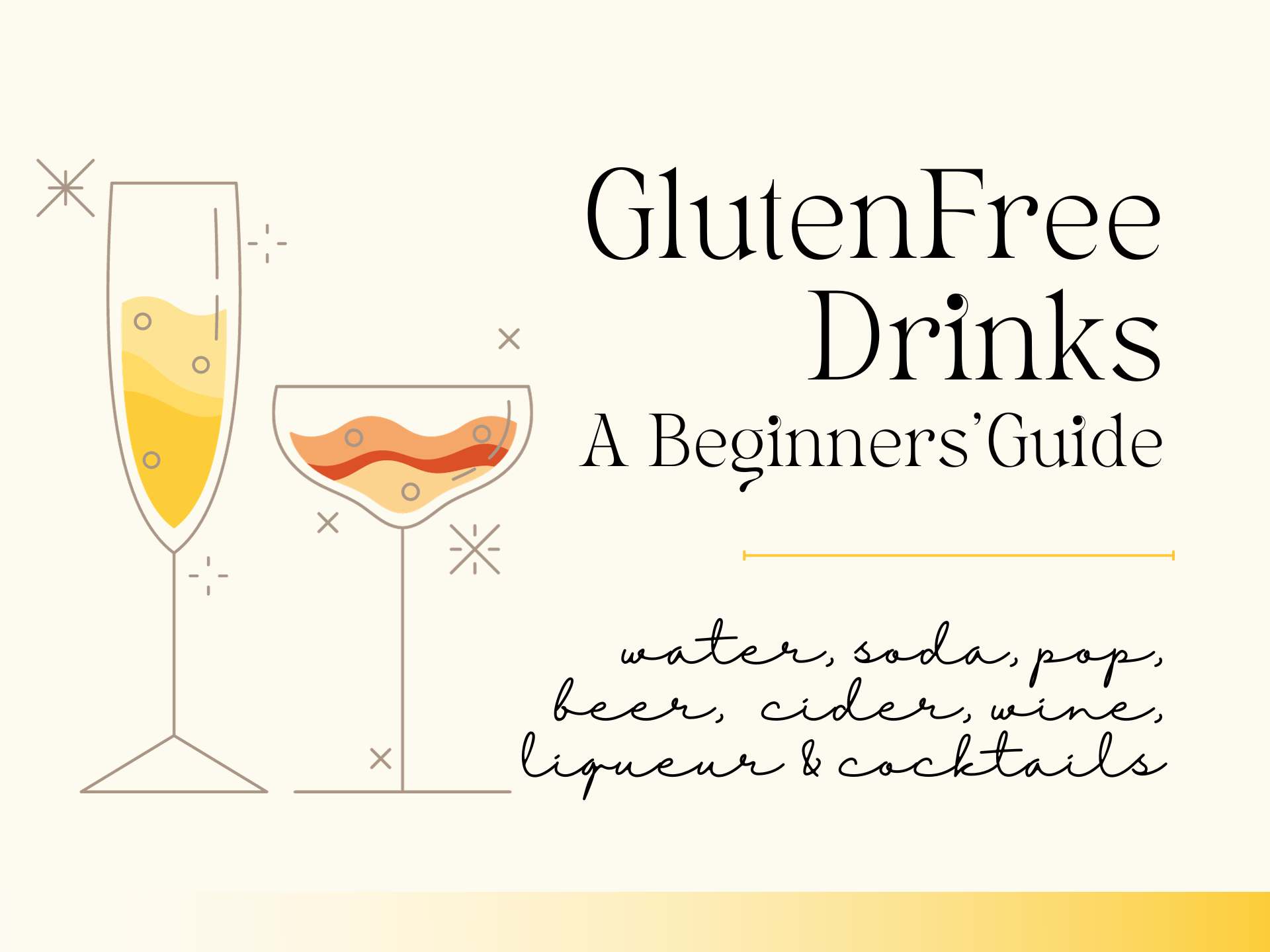 Beginners' Guide to Gluten-Free Drinks: Intro on What to drink on a Gluten-Free Diet (cover)