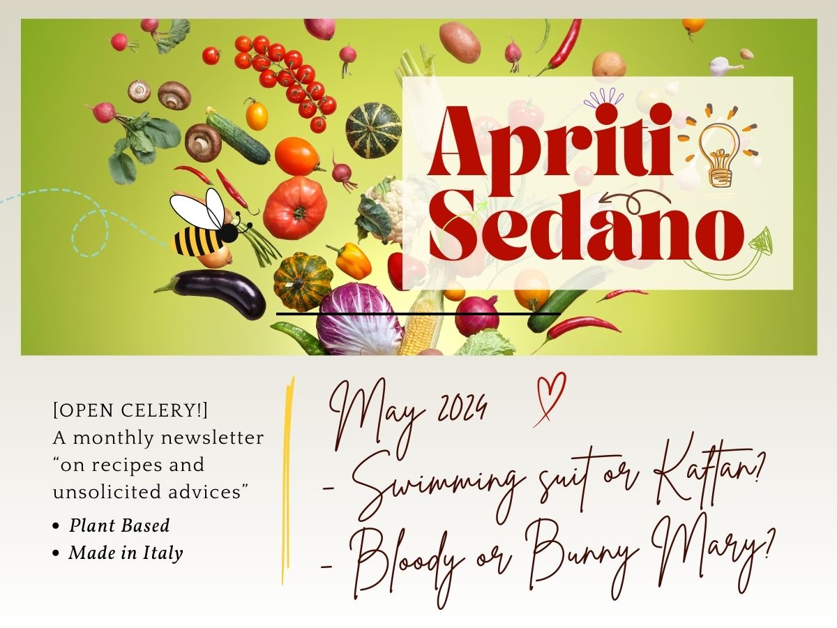 Swimming suit or kaftan? Open Celery May 2024 Newsletter | It's May, Savor the Beauty of Nature! 😋 (cover)